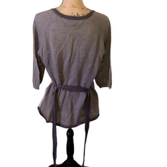 J. Jill Striped Wool & Mohair Blend Cardigan Sweater Size LP - Picture 6 of 13